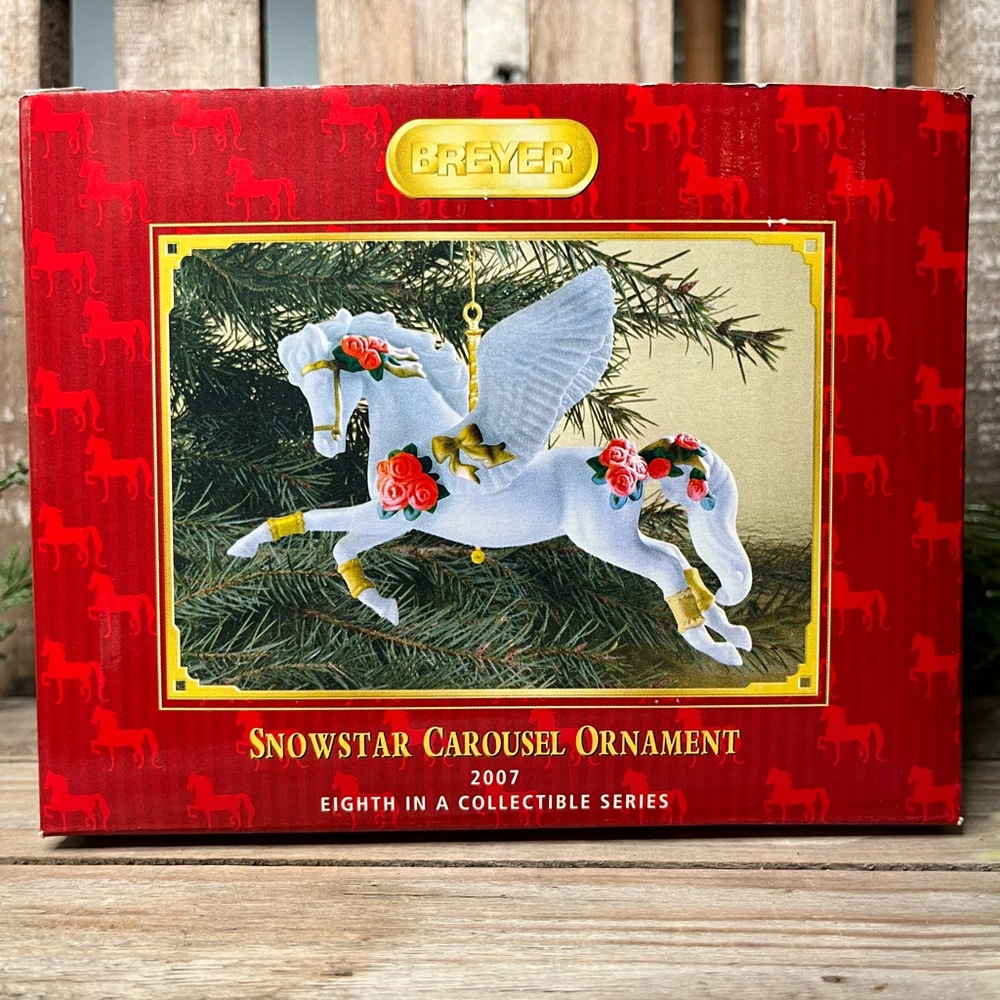 Collectible 2007 Breyer Snowstar Porcelain Carousel Horse Ornament No. 700607